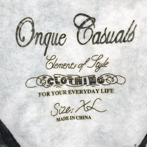 Onque Casuals Black & White Abstract Print Zip Up Sweater size XL - Picture 3 of 16